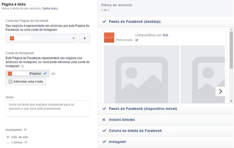 Criar anúncio no Facebook