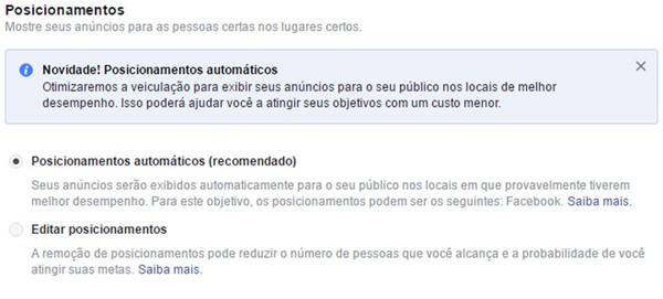 Posicionamento no Facebook