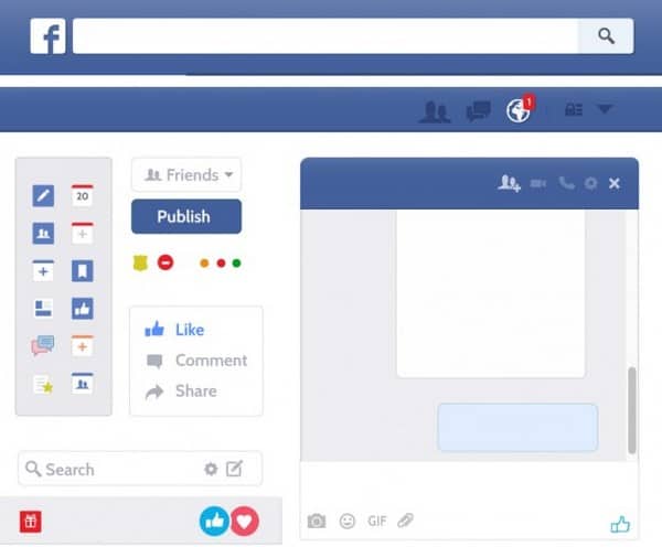 Página no Facebook