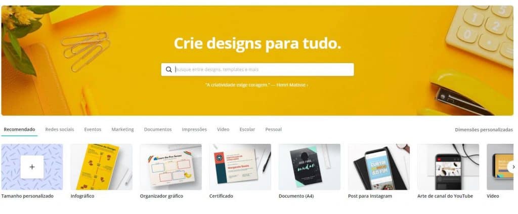 Exemplo de Canva Exemplo de Canva