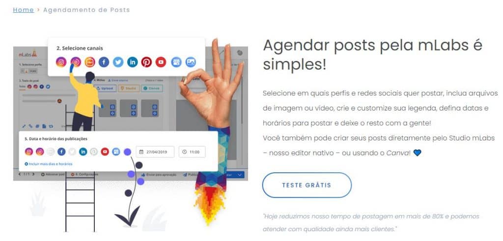 O calendário do Mlabs
