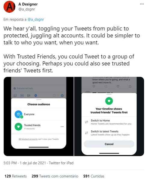 Amigos Confiáveis do Twitter