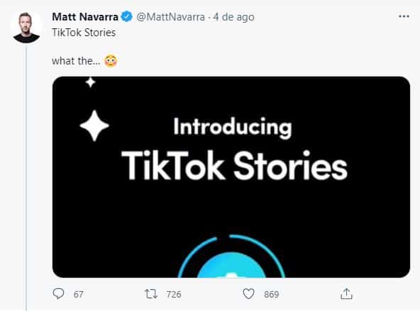 Anúncio do Storie no TikTok Anúncio do Storie no TikTok