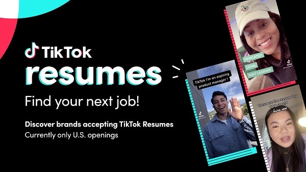 TikTok Resumes: nova função para envio de currículos e recrutamento